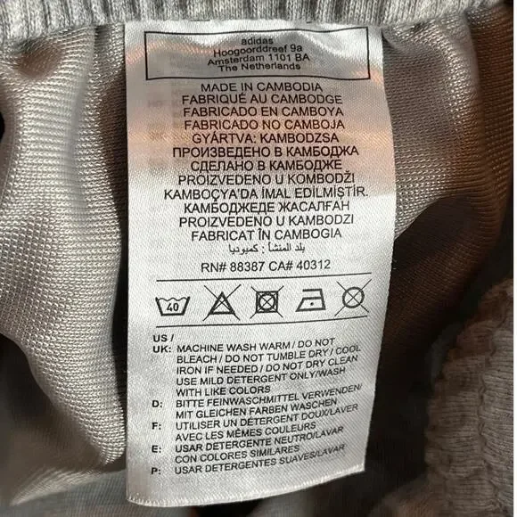 Mens Gray Joggers Adidas Size Large Heather Gray Jersey Light Weight - Picture 13 of 14